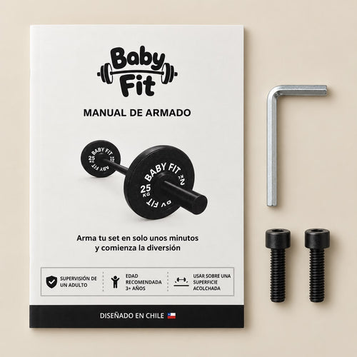 Tornillos, llave Allen y manual