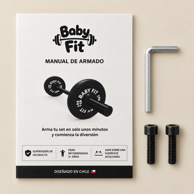 Tornillos, llave Allen y manual
