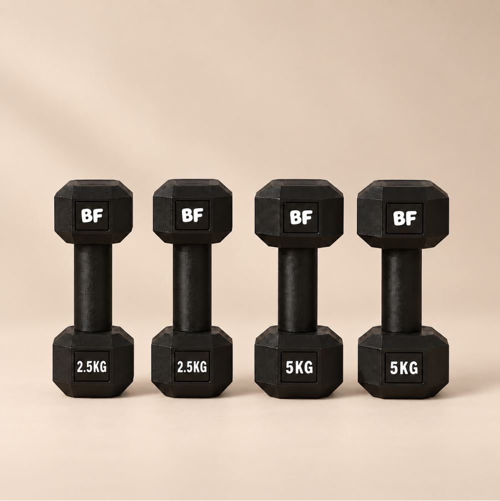 Set de mancuernas para niños Baby Fit de 2,5 y 5 KG en color negro