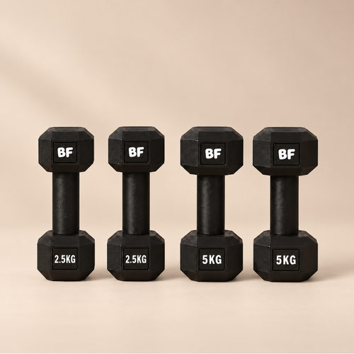 Set de mancuernas para niños Baby Fit de 2,5 y 5 KG en color negro