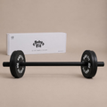 Set de pesas para niños Baby Fit 10 + 20 KG con barra infantil y discos negros.