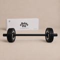 Set de pesas para niños Baby Fit 10 + 15 + 20 KG con barra infantil y discos negros